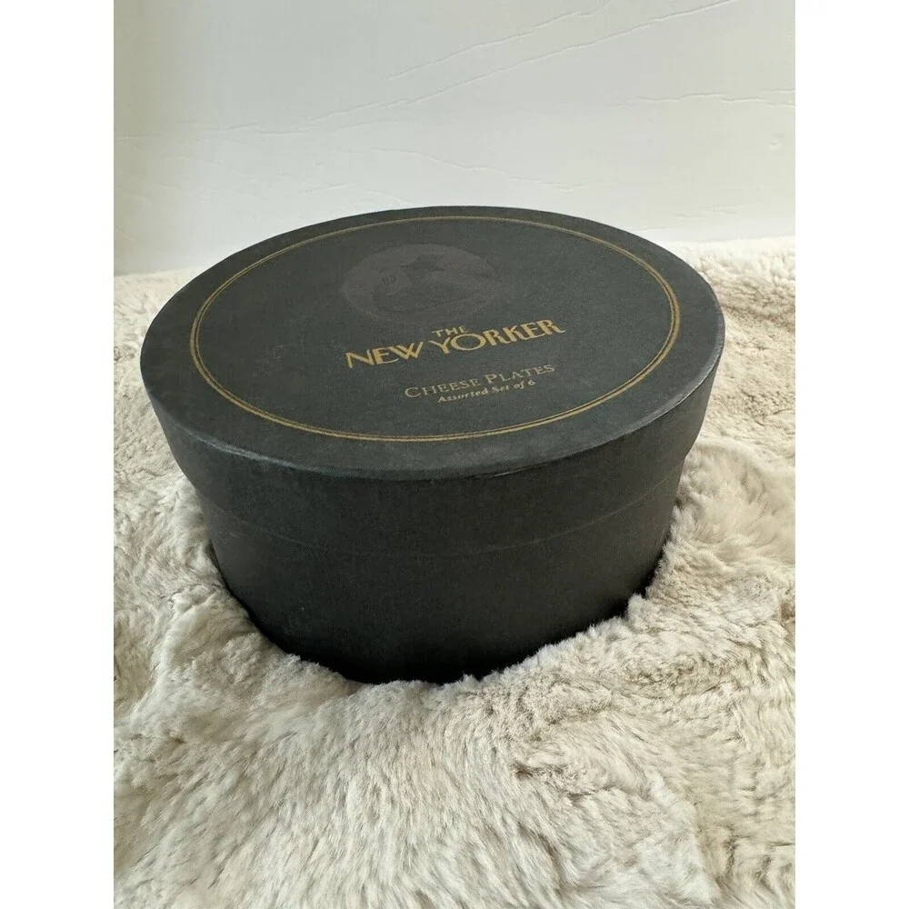 Restoration Hardware The New Yorker 6pc Cheese Plate Box Set Vintage 2004 EUC